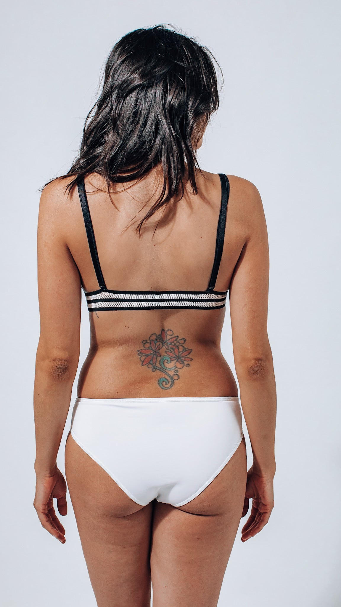 White Cotton Panty Bikini Bottom